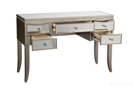 KFG127 Столик туалетный 5 ящ. отделка зеркальная 120*45*79см