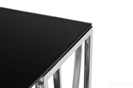 13RXC3102-SILVER Консоль стекло черн./серебро 120*40*78см