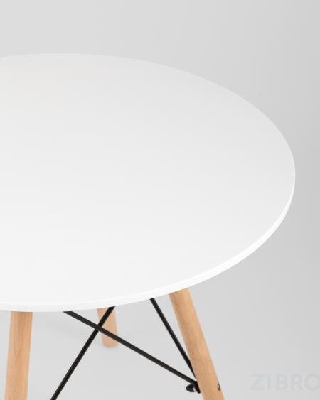 Стол Eames DSW детский белый, ножки массив бука