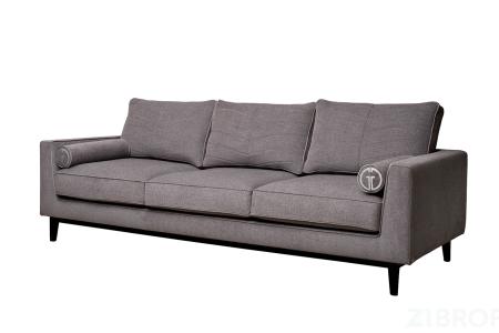 Диван Madrid Memory с кантом трехм. без мех.,шенилл коричневый Natur Kor+Colt032