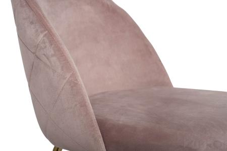 30C-301-1G LPI Стул велюр пепельно-розовый, мет.ножки 50*53*77см