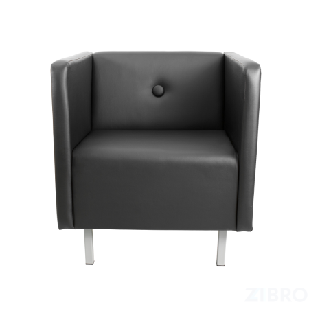 Диван офисный Скайнет кресло модуль А, искусственная кожа, черный Ecotex 3001