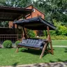 Качели LYON трехместные из лиственницы