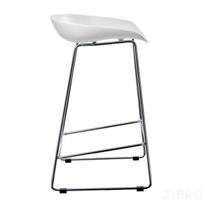 Стул полубарный Neo белый с хромированными ножками