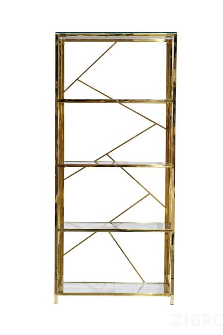 Стеллаж с прозрачным стеклом (золотой) GY-SH8711GOLD