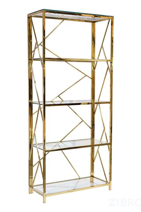 Стеллаж с прозрачным стеклом (золотой) GY-SH8711GOLD