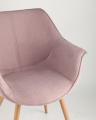 Стул Джулиан розовый обивка плотная ткань, металлические ножки