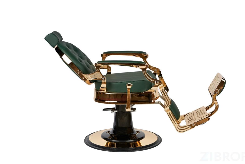 Барбер кресло BUZZ Gold Green