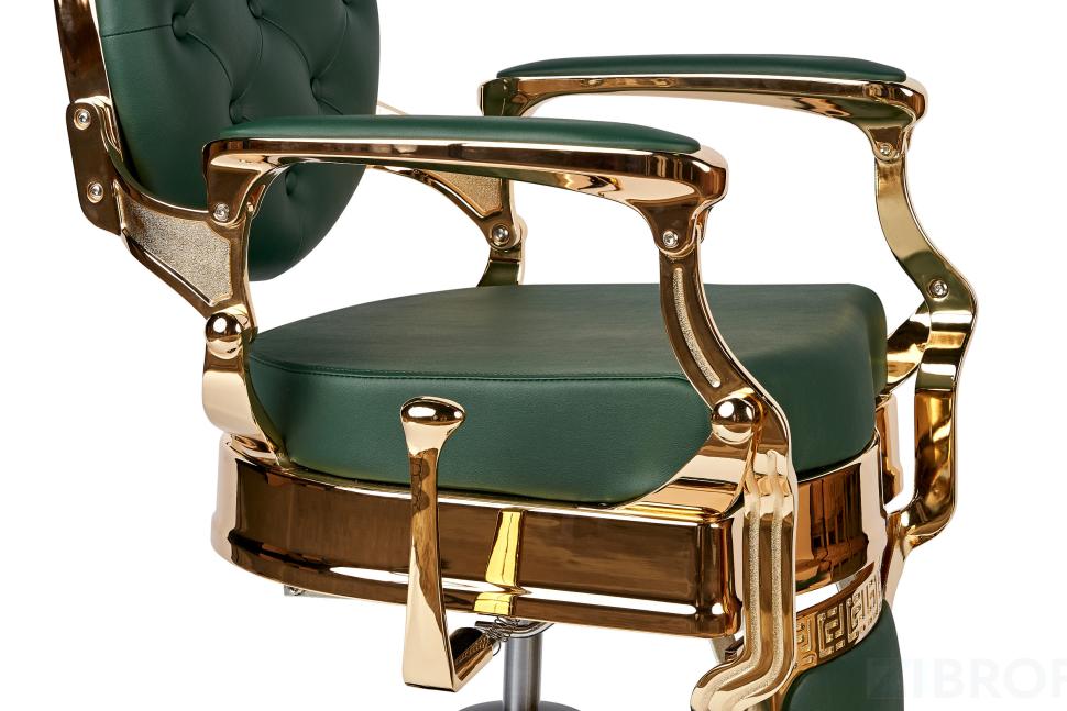 Барбер кресло BUZZ Gold Green