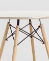 Стол EAMES DSW D80 бежевый, столешница МДФ, ножки массив бука