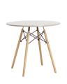 Стол EAMES DSW D80 бежевый, столешница МДФ, ножки массив бука