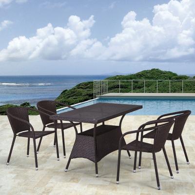 Комплект мебели из иск. ротанга T198D/Y137C-W53 Brown (4+1)