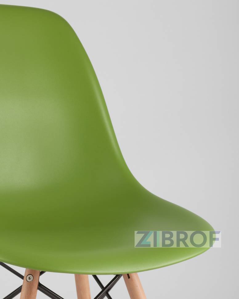 Стул Style DSW зеленый, высокопрочный литой полипропилен, сталь, натуральный массив бука, 10 шт.