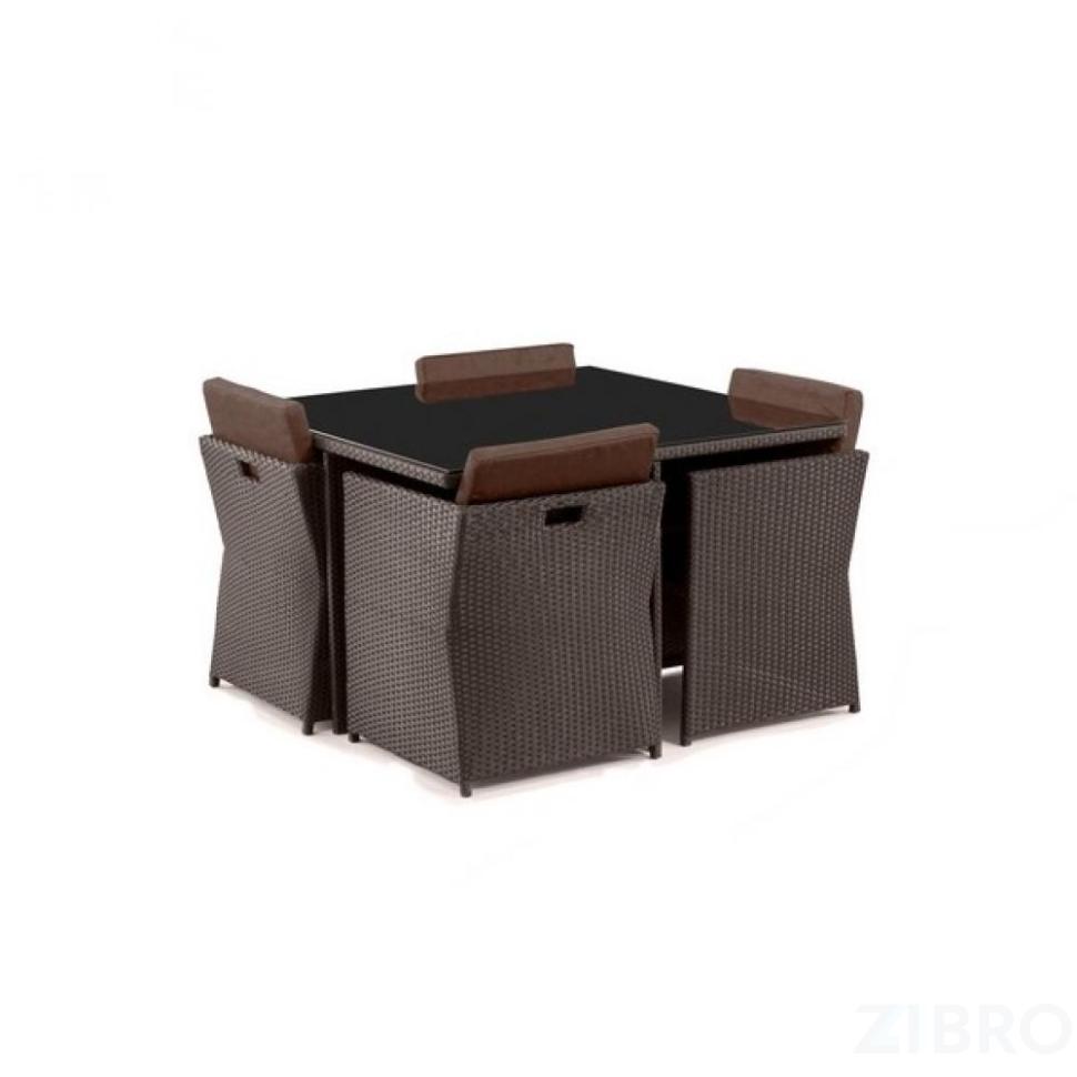 Комплект плетеной мебели T300A/Y300A-W53 Brown 4Pcs