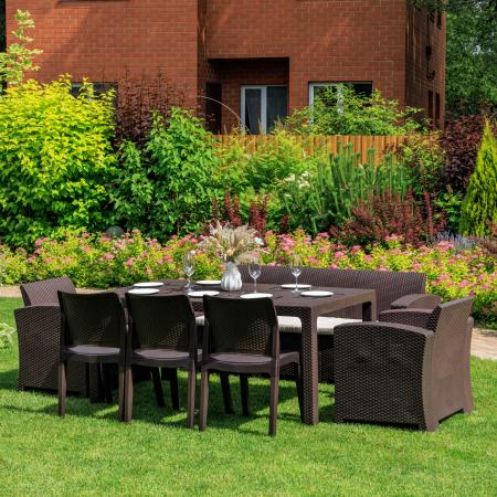 Обеденный комплект LANA LUX DINING XL коричневый