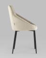 Стул Лиам велюр бежевый ножки металл черные