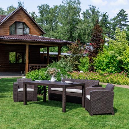 Обеденный комплект LANA LUX DINING S коричневый