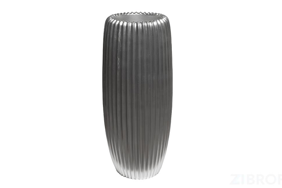 ZS2062-27SL Кашпо серебристое с полосками d30*69см