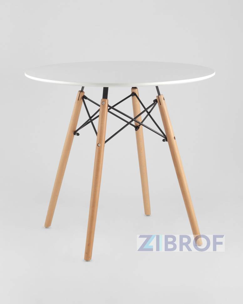 Eames D80, 2 стула Eames DSW белые