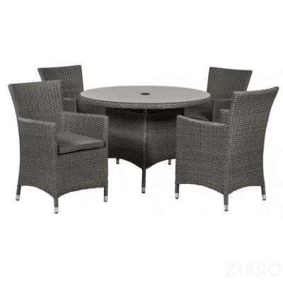 Комплект плетеной мебели AM-395C/T395 Grey 4Pcs (4+1)