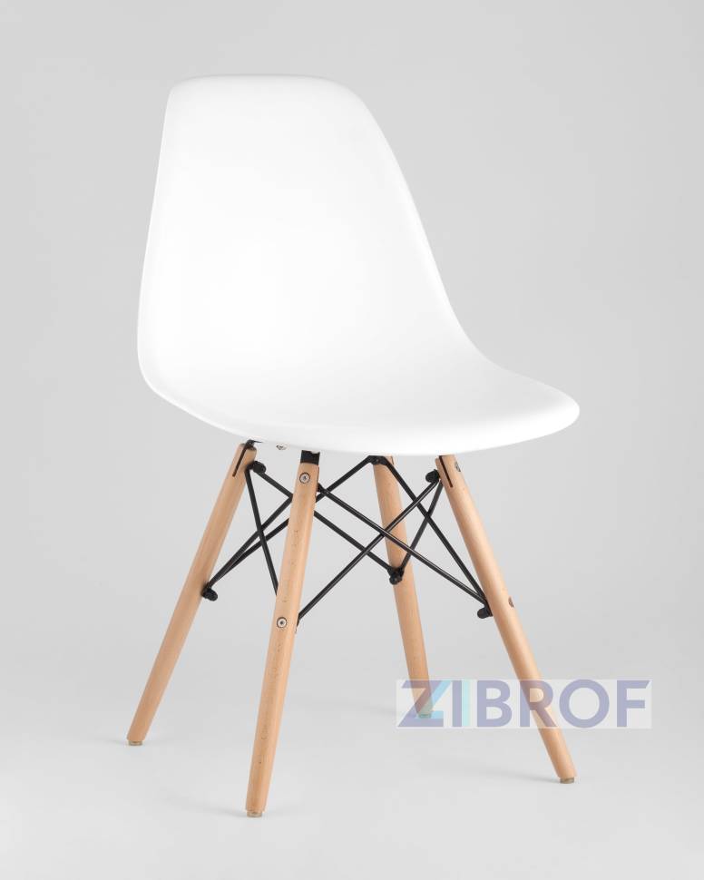 стол Eames D70, 3 стула Eames DSW белые