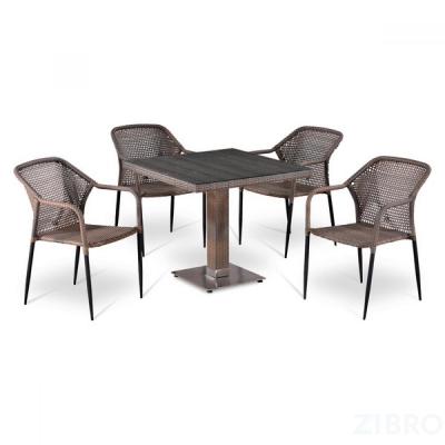 Комплект плетеной мебели T503SG/Y35G-W1289 Pale 4Pcs