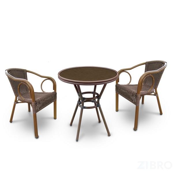 Комплект мебели A1007/A2010B-AD63 Coffe (2+1)