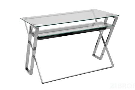 GY-17910 Стол письменный стекло прозр/хром 120*60*78см