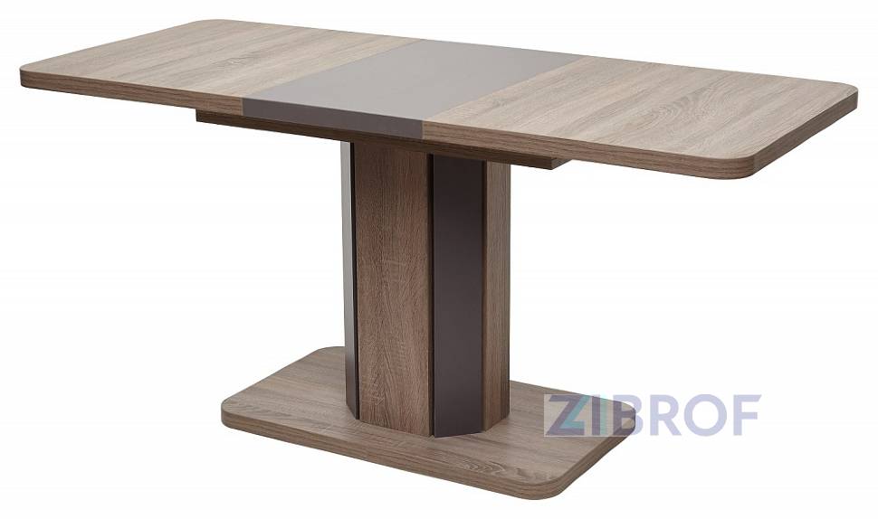 Стол обеденный Stork раскладной 120-160*75 дуб/ вольфрам