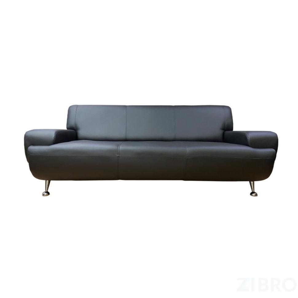 Диван офисный Клерк 5 тройной Размер: 210 х 87 см, черный Ecotex 3001 (nz0104)