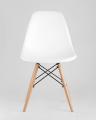 Стул Eames DSW белый пластиковый, ножки массив бука
