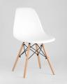Стул Eames DSW белый пластиковый, ножки массив бука