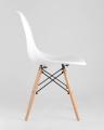 Стул Eames DSW белый пластиковый, ножки массив бука