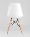 Стул Eames DSW белый пластиковый, ножки массив бука