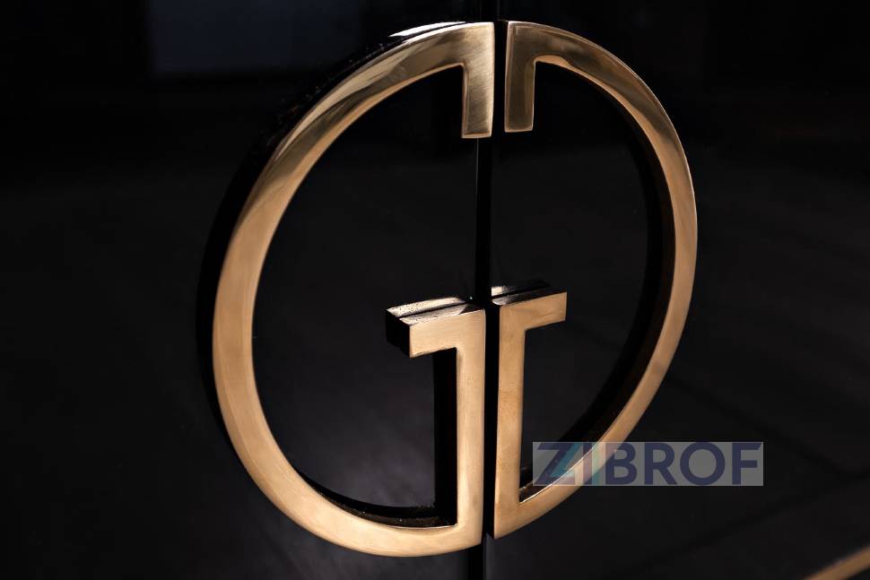 Тумба под телевизор D'Oro Garda Decor черная с золотом