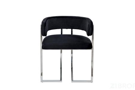 GY-8504STUL-CHERN Стул велюр черный/хром 61*60*74см