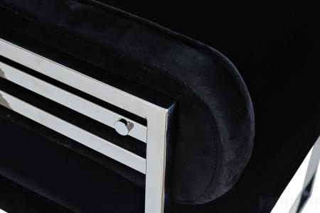 GY-8504STUL-CHERN Стул велюр черный/хром 61*60*74см