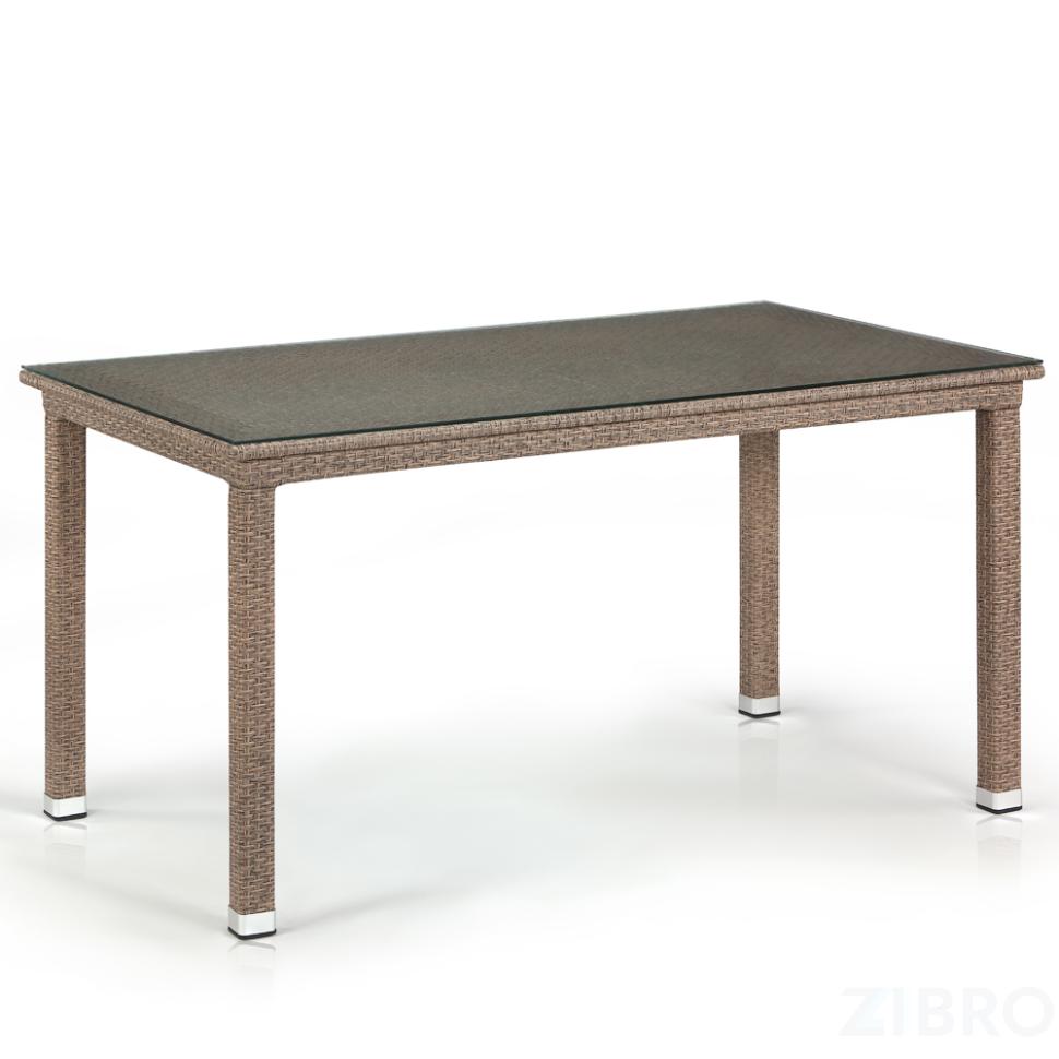 Стол из иск. ротанга T256B-W56-140x80 Light Brown