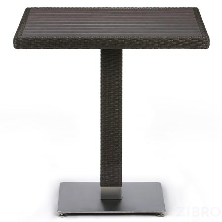 Стол из иск. ротанга T607D-W53-70x70 Brown (декинг)