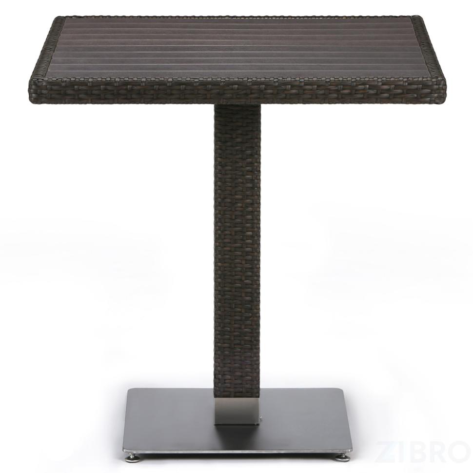 Стол из иск. ротанга T607D-W53-70x70 Brown (декинг)