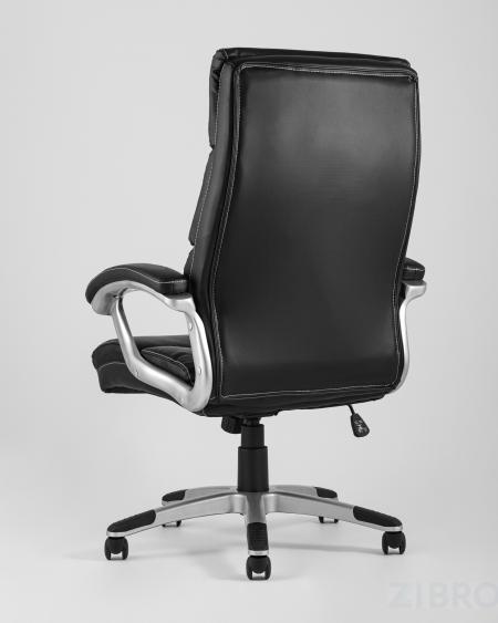 TopChairs Power офисное черное, обивка из экокожи, механизм регулировки Top Gun