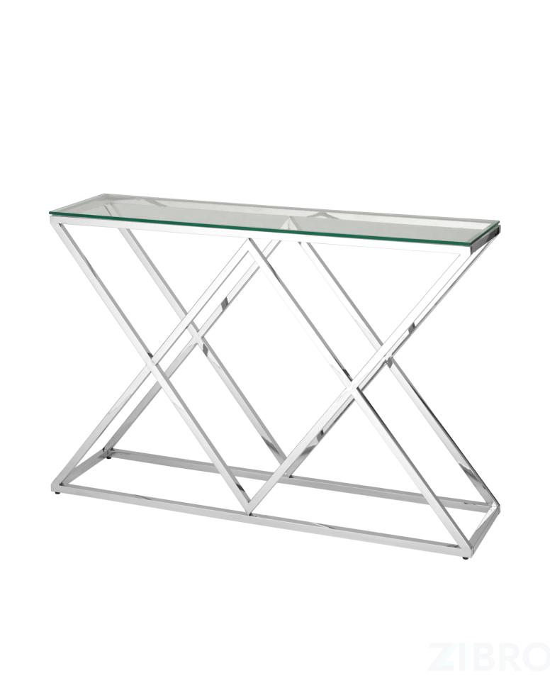 Консоль ИНСИГНИЯ 115*30 серебро, каркас нержавеющая сталь