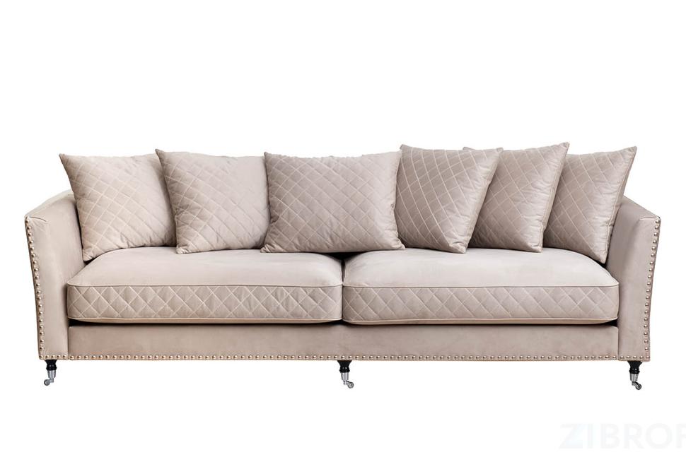 Диван Sorrento 250 трехмест., велюр св.серый Colt030-SVBEG 250*101*90