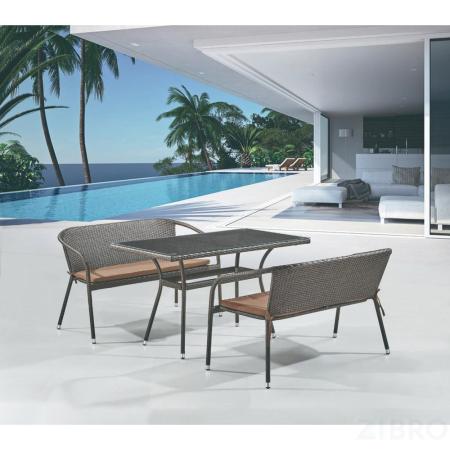 Комплект мебели из иск. ротанга T286A/S139A-W53 Brown