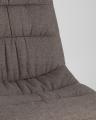 Стул DAMASK серый, обивка плотная ткань, горизонтальные простежки со сборками