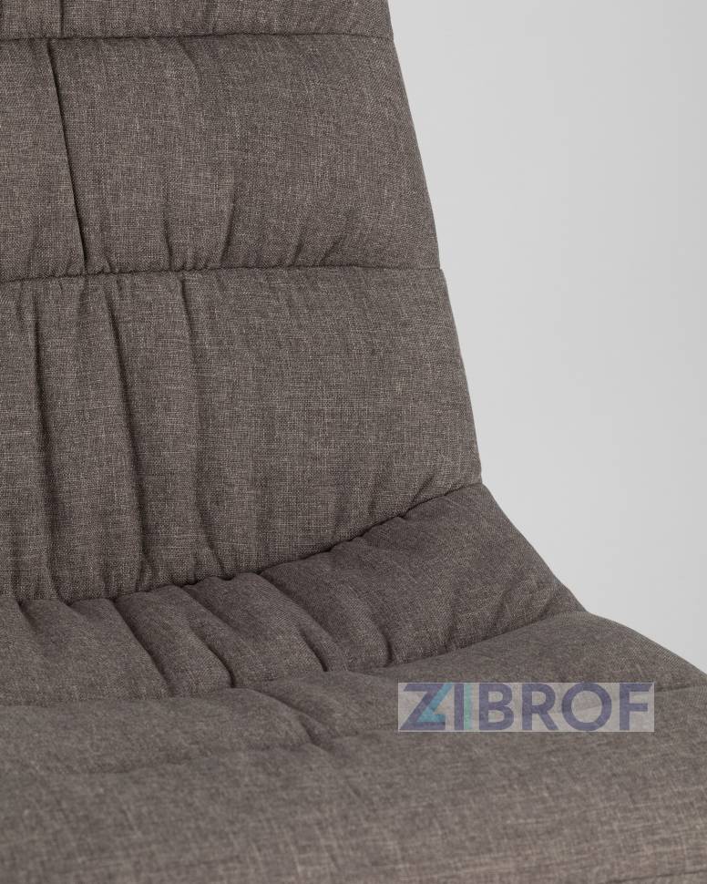 Стул DAMASK серый, обивка плотная ткань, горизонтальные простежки со сборками