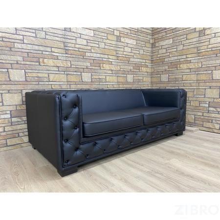Диван Клифорд тройной размер 200 х 100 см, черный Ecotex 3001