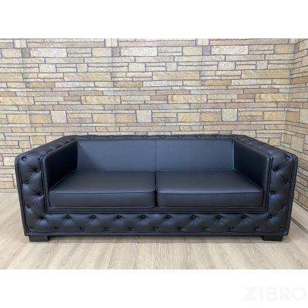 Диван Клифорд тройной размер 200 х 100 см, черный Ecotex 3001
