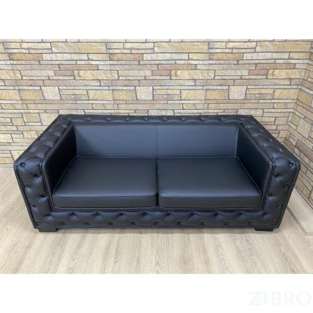 Диван Клифорд тройной размер 200 х 100 см, черный Ecotex 3001