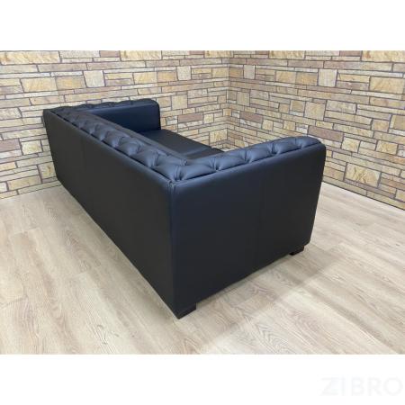 Диван Клифорд тройной размер 200 х 100 см, черный Ecotex 3001